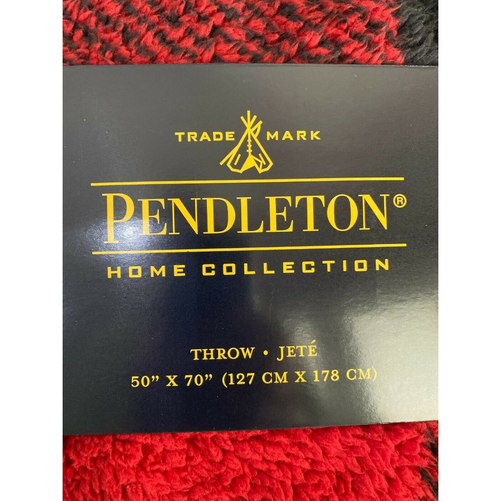 Pendleton Throw Blanket 50 x 70 Sherpa Throw - Picture 3 of 7